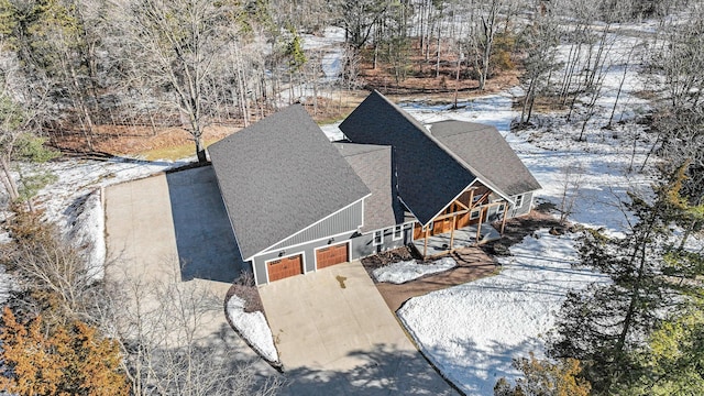 view of snowy aerial view