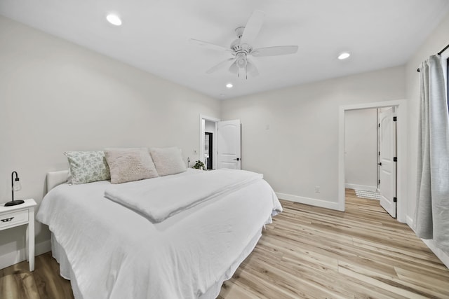 7450 Sears Rd, Horton, MI 49246 - bedroom with light wood-style floors and recessed lighting
