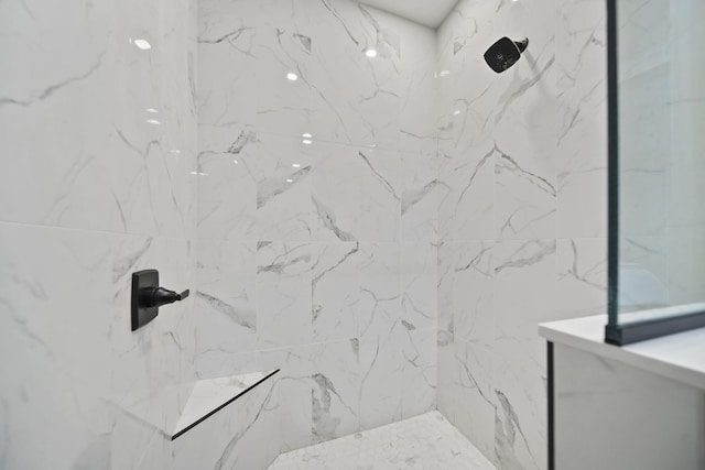 7450 Sears Rd, Horton, MI 49246 - full bathroom with a marble finish shower