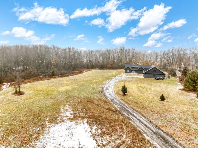 7450 Sears Rd, Horton, MI 49246 - drone / aerial view with a forest view and a rural view