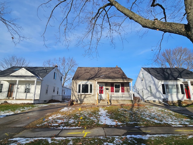 bungalow-style home with covered porch