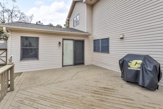 deck with grilling area