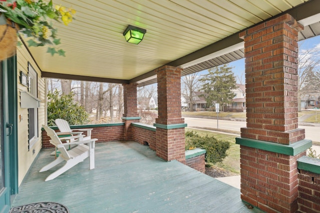 view of patio featuring covered porch