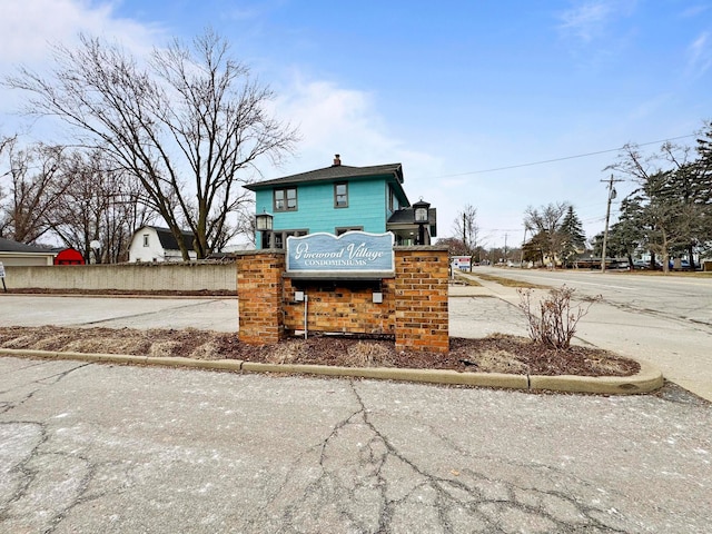 exterior space with a chimney