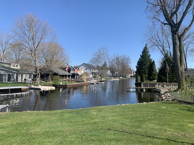 property view of water featuring a residential view