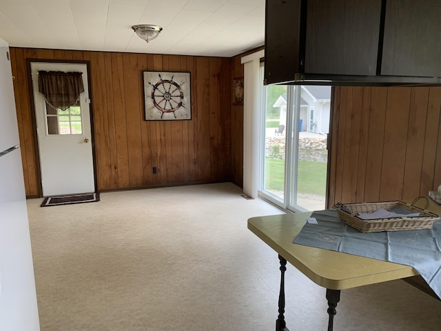 7004 Walnut Hill Rd, Manitou Beach, MI 49253 - dining area with wood walls