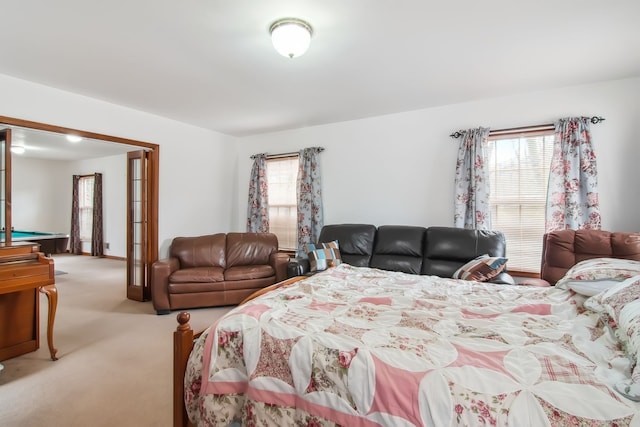 view of carpeted bedroom