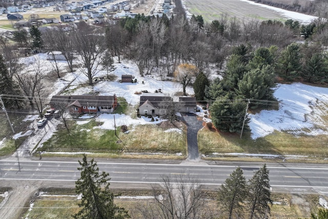 view of snowy aerial view