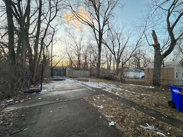 view of road with driveway