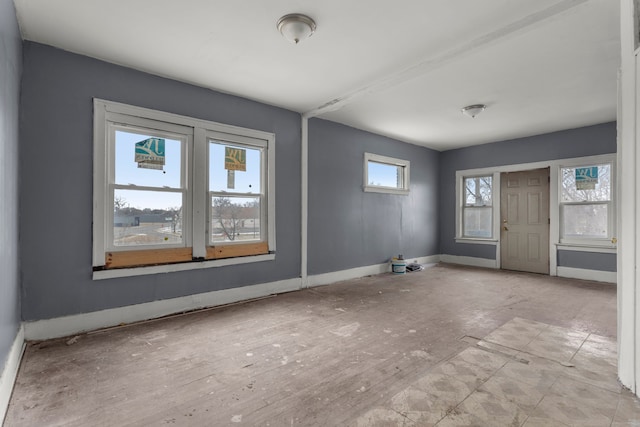 interior space with baseboards