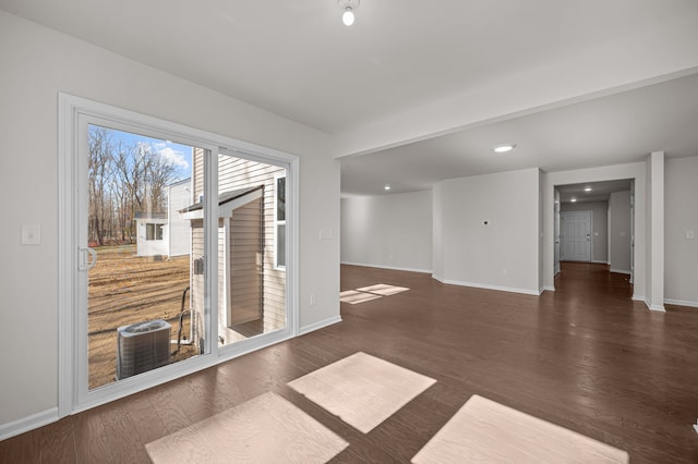 4278 Oak St, Grand Blanc, MI 48439 - spare room with baseboards, recessed lighting, and wood finished floors
