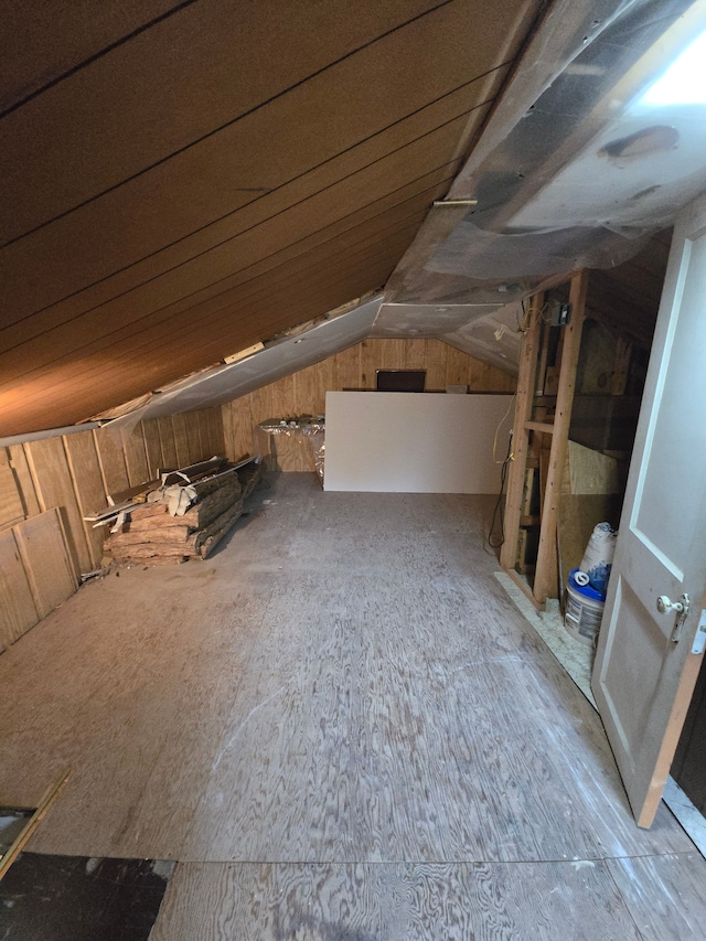 view of attic