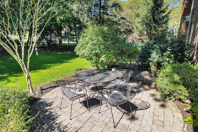 view of patio with outdoor dining area