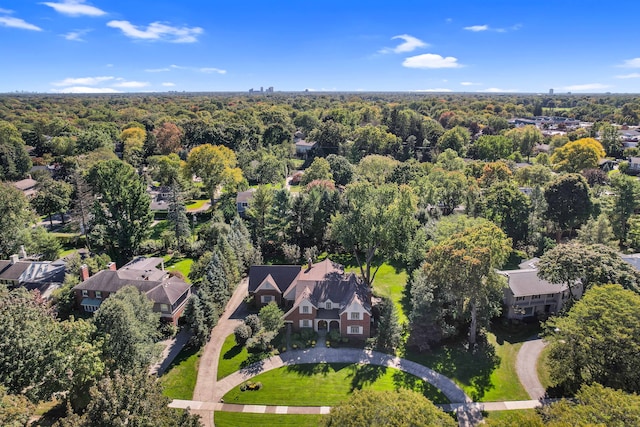 aerial view with a view of trees