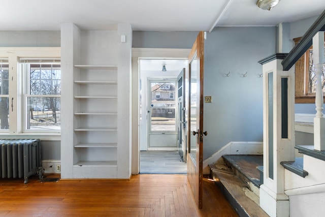 interior space featuring radiator heating unit