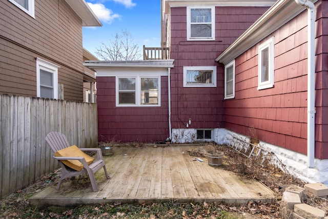 wooden deck with fence