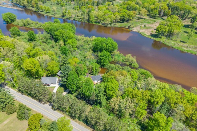 12260 183rd Ave, Big Rapids, MI 49307 - bird's eye view of a nearby body of water and a heavily wooded area