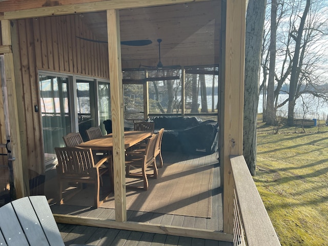 exterior space featuring outdoor dining space