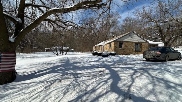 view of snowy exterior