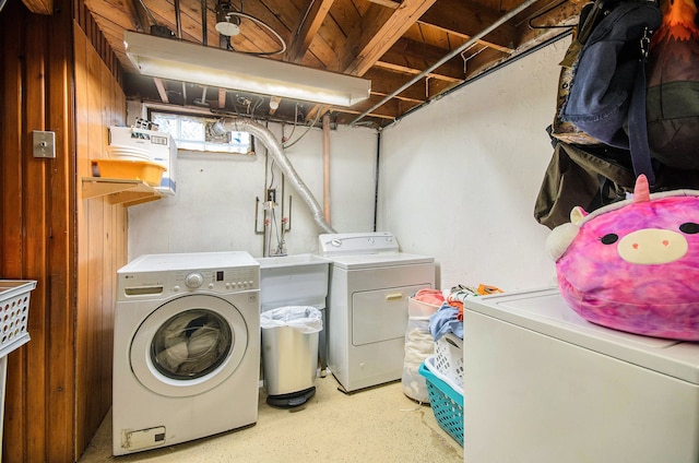 laundry area featuring laundry area and washing machine and dryer