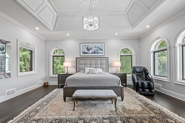 17965 Beck Rd, Northville, MI 48168 - bedroom featuring baseboards, multiple windows, and ornamental molding