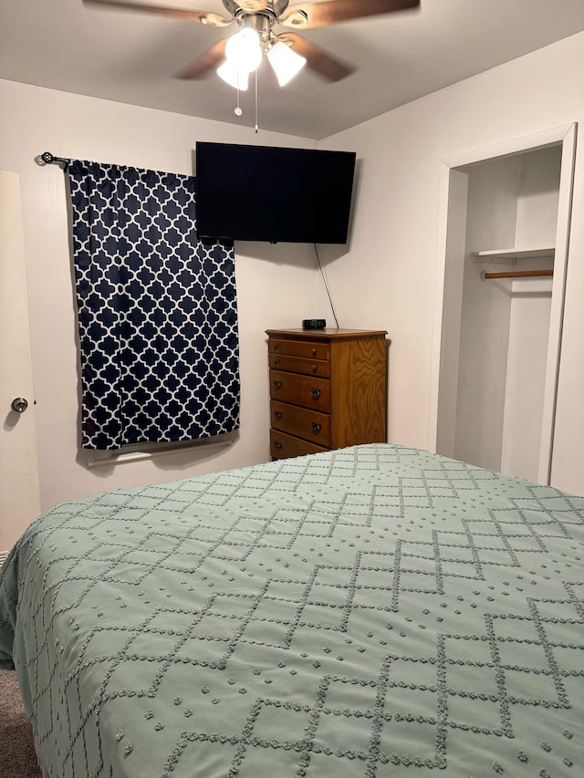 bedroom with ceiling fan