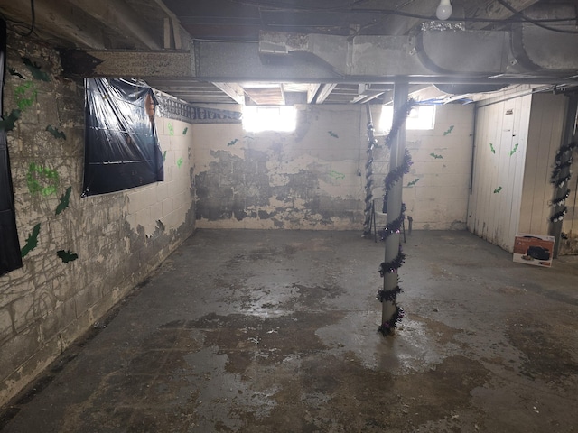 view of basement