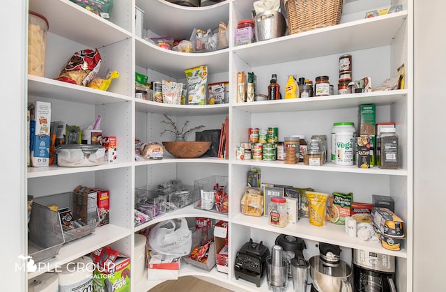 view of pantry