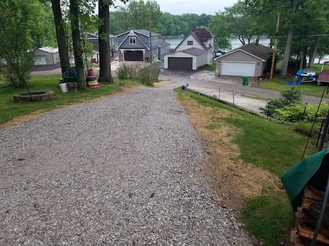 view of road with a residential view