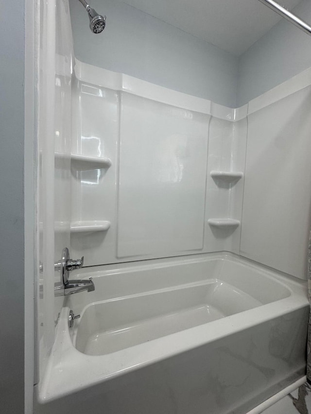 full bathroom with bathing tub / shower combination