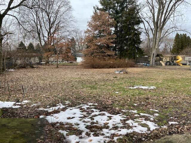 view of yard featuring a playground