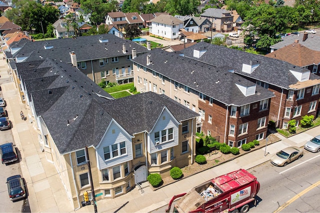 drone / aerial view featuring a residential view