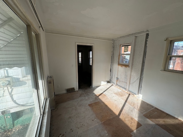 interior space featuring radiator and visible vents