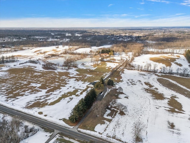 view of snowy aerial view