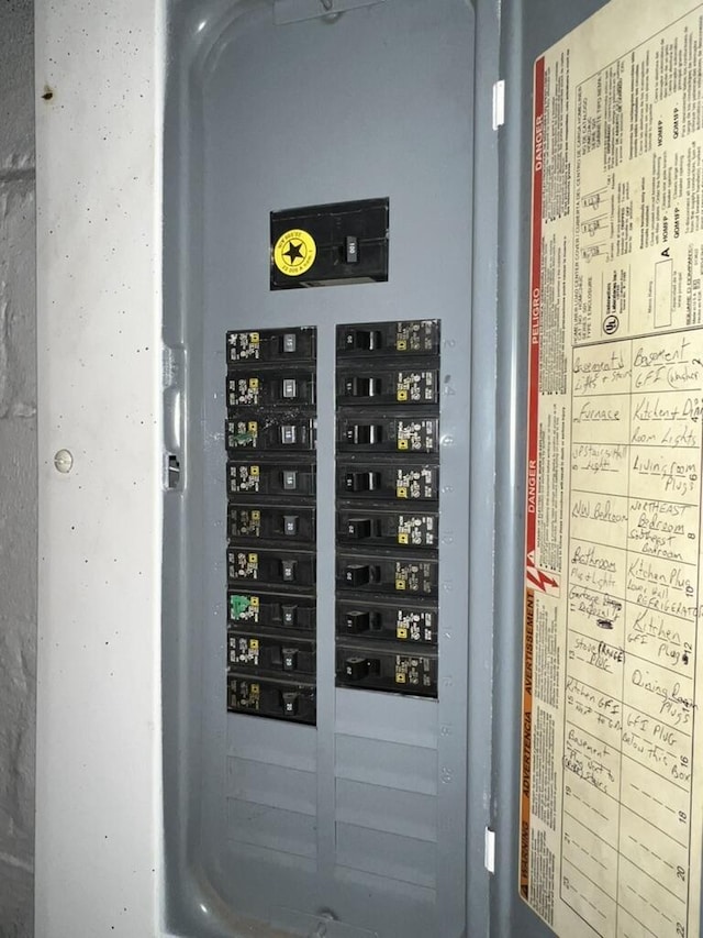 utility room featuring electric panel