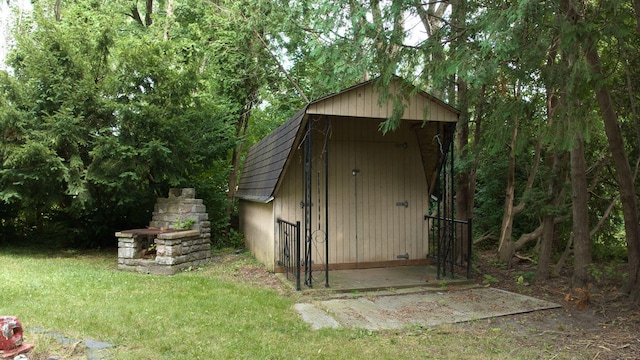 view of shed