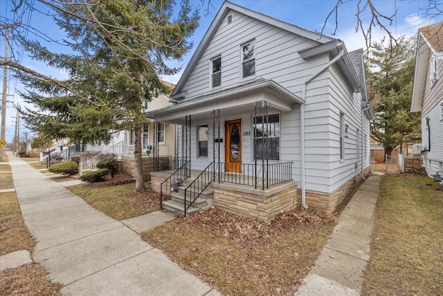 view of front of property with a porch