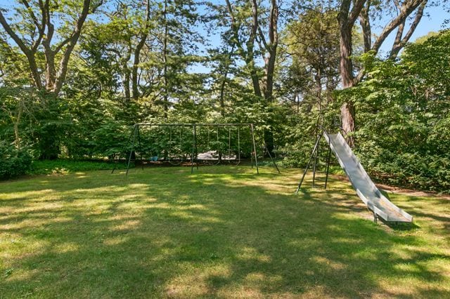 view of yard featuring a playground