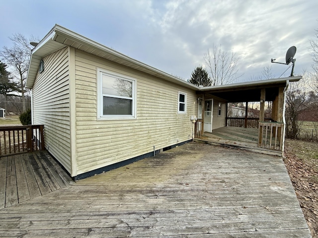 exterior space with a wooden deck