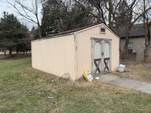 view of shed