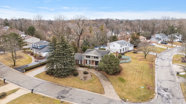 birds eye view of property featuring a residential view