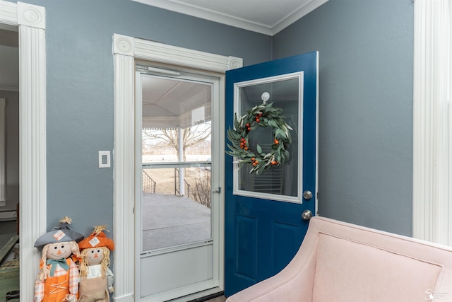 interior space with a baseboard heating unit