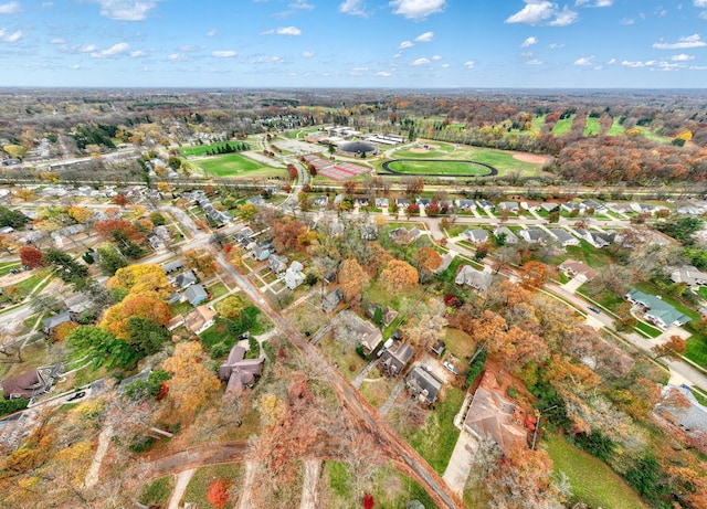 aerial view featuring a residential view