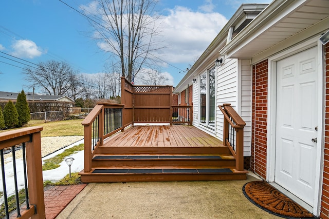 deck with fence