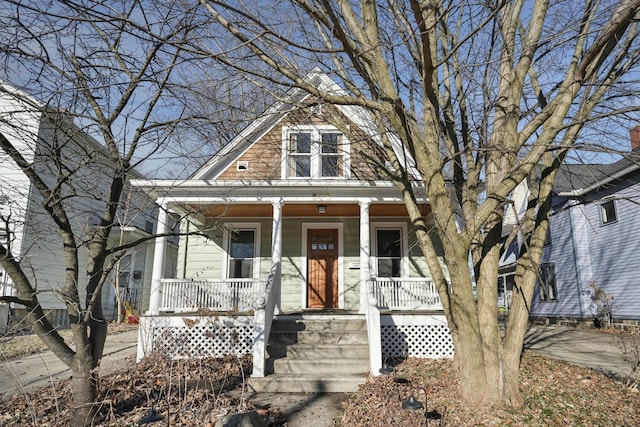 view of front of house featuring covered porch