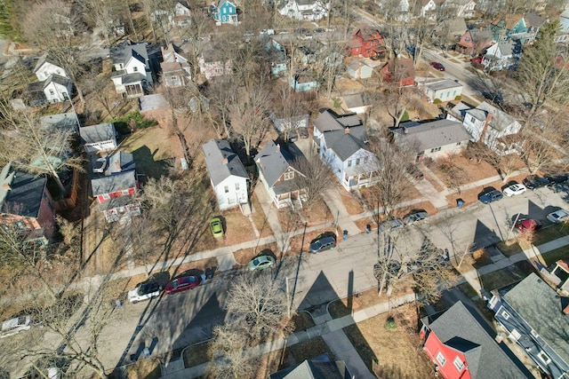 aerial view with a residential view