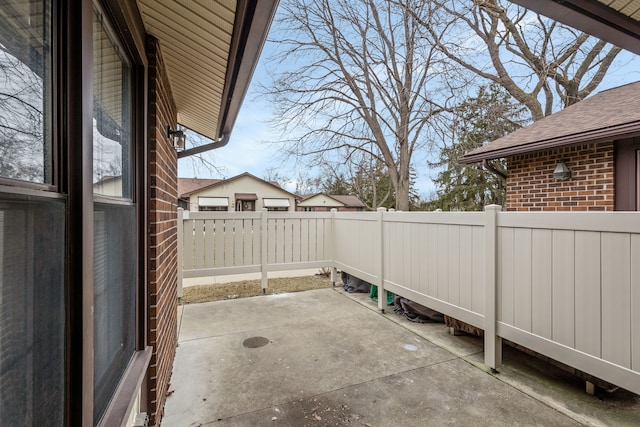 view of patio / terrace with a fenced backyard