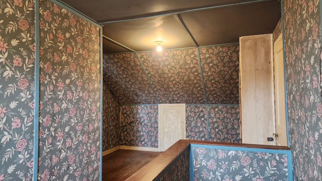 interior details with wallpapered walls