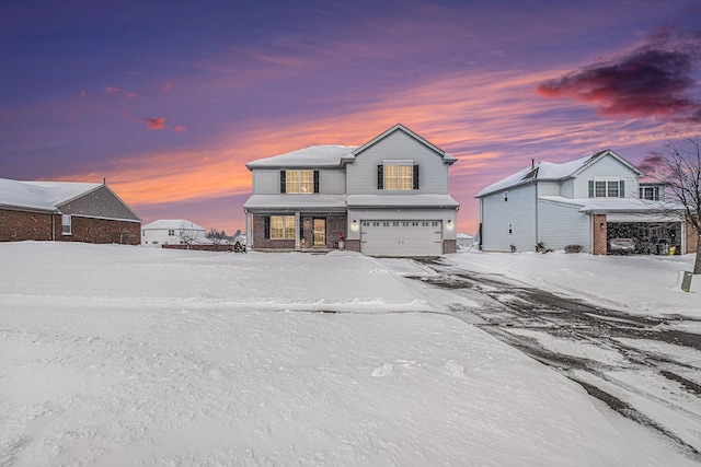 traditional home featuring a garage