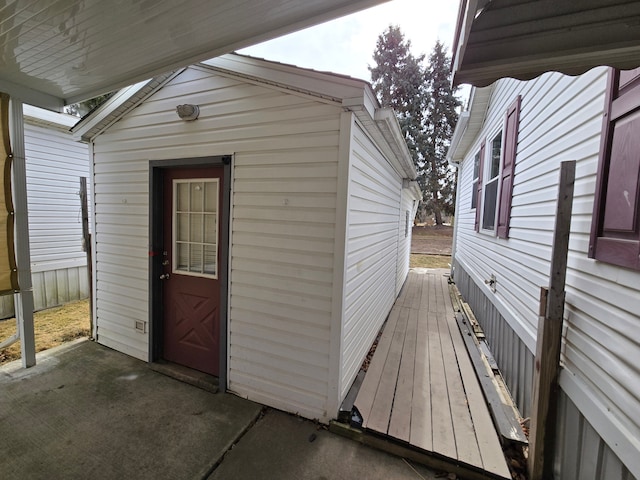 view of outbuilding featuring an outdoor structure